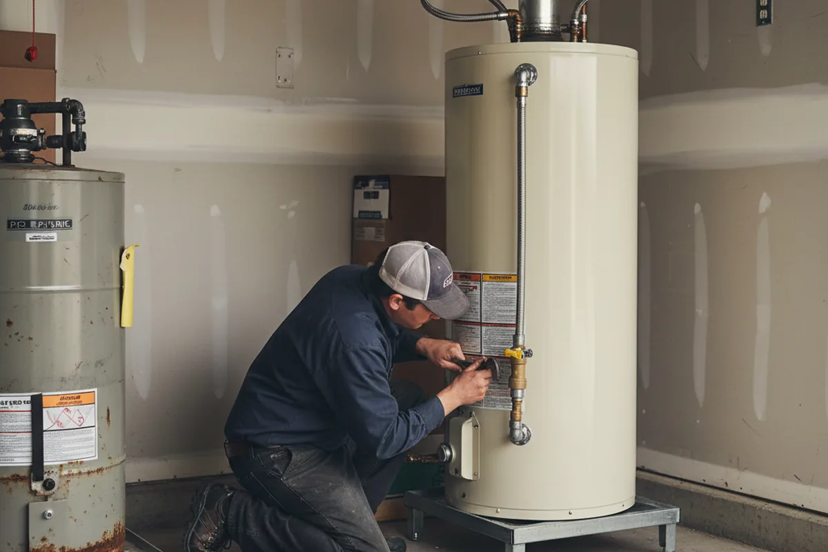 Water heater and shutoff valve replacement in Randle